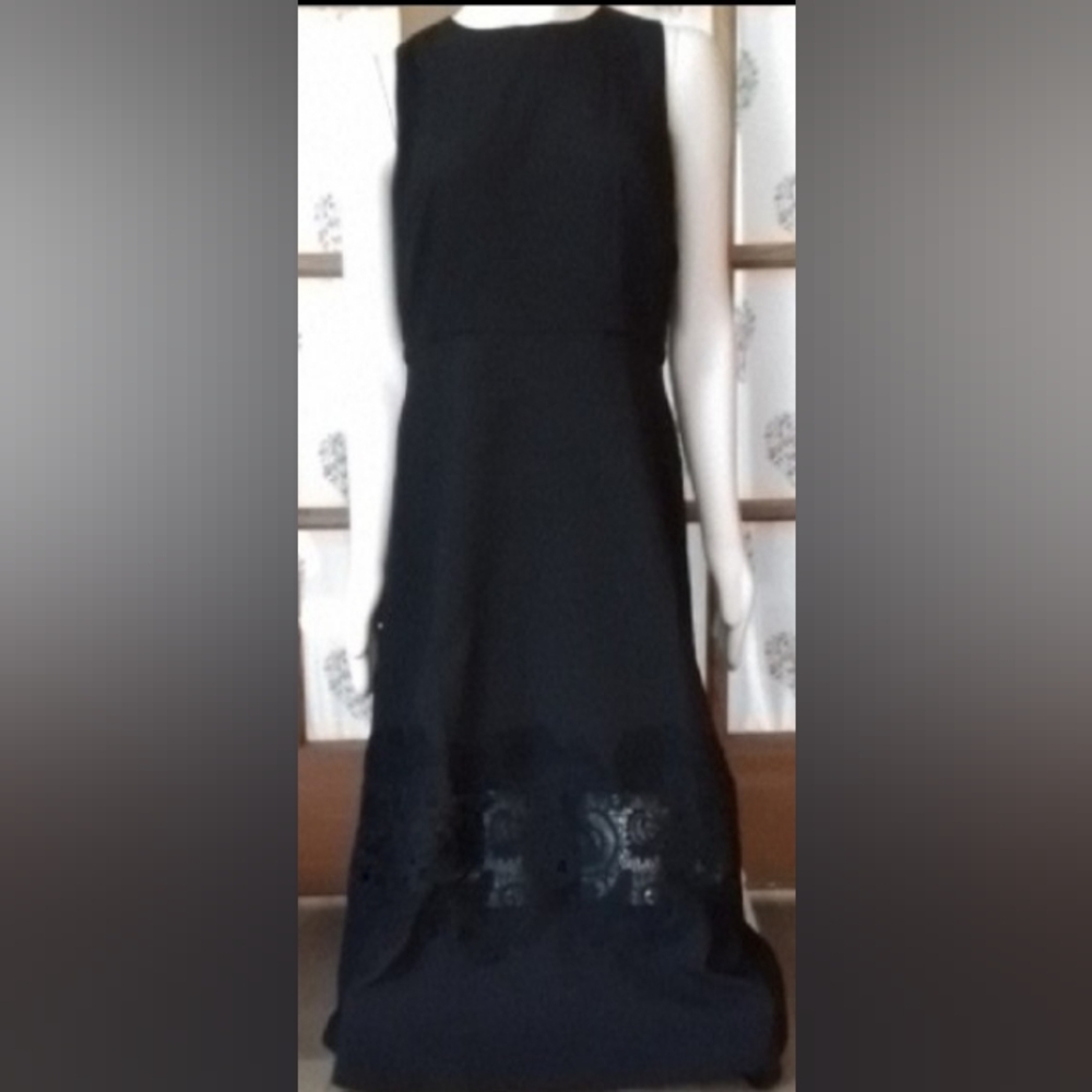 NEW! Anne Klein Elegant Black Maxi Dress, Size 10.